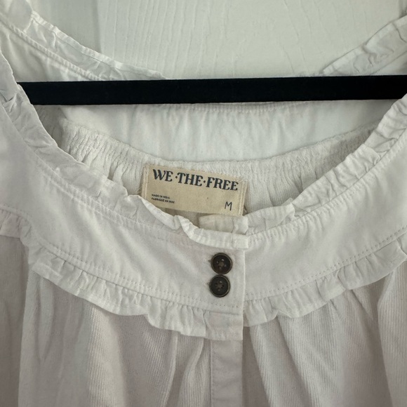 We The Free White Button Detail Blouse - Picture 2 of 3